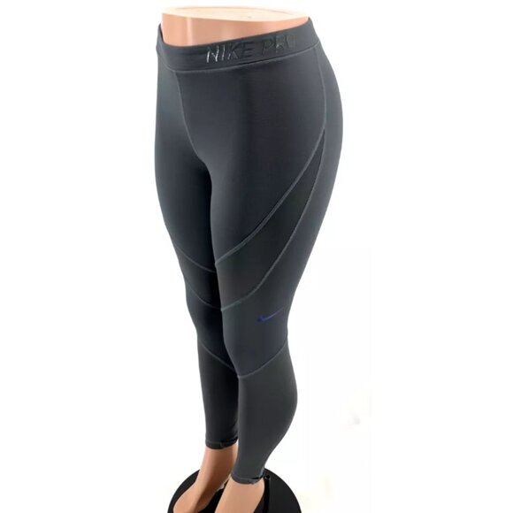 ⛷️ Nike ⛷️ Pro Hyperwarm AR4733-021 Women's Advance Performance Leggings Grey, M - Picture 2 of 11